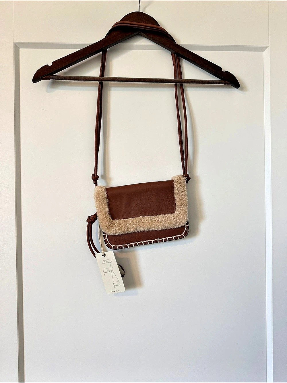 Lucky Brand Brown & Cream Crossbody Bag